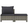 vidaXL Garden Lounge Set Gray Poly rattan Medium Lightweight