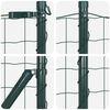 vidaXL Fence with Post Green 3.28 x 82.02 ft Steel