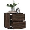 vidaXL Wall-mounted Bedside Cabinet Brown Oak Engineered wood, Metal