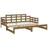 vidaXL Day Bed Honey brown Solid pine wood 2x