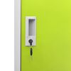 vidaXL Locker Cabinet Set of 5 Light Grey and Green Steel Medium