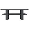 vidaXL Coffee Table High Gloss Gray 43.3"x21.7"x16.5" Engineered Wood