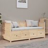 vidaXL Day Bed Natural Wood Solid Pine Wood Single Day Bed Rectangular