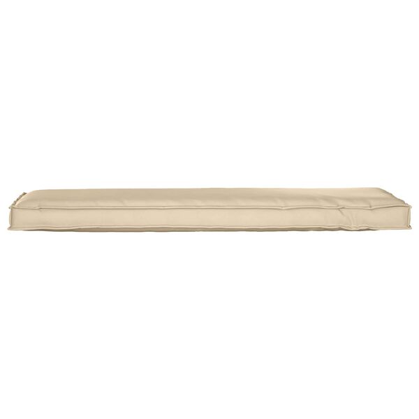 vidaXL Cushion Beige 55.12 x 15.75 x 3.15 in Oxford Fabric