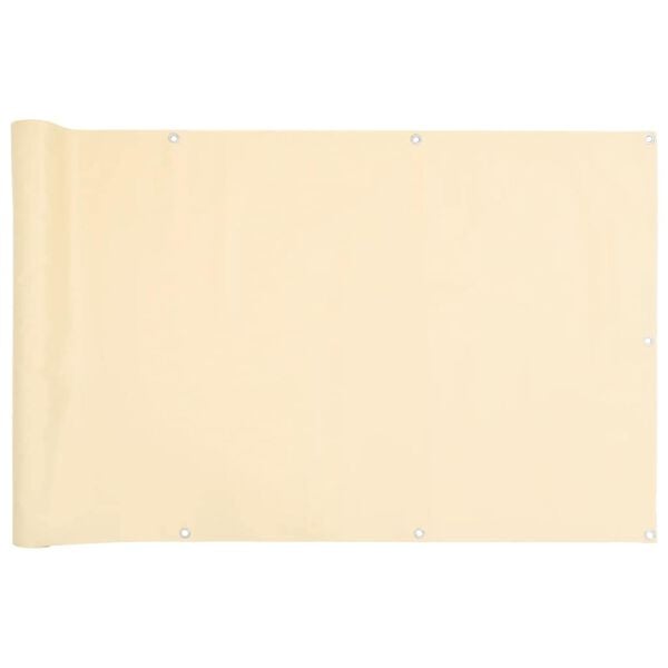 vidaXL Balcony Privacy Screen Cream 236.2x47.2" PVC