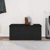 vidaXL Storage Bench with Storage Black oak 40.16 x 16.54 x 17.72 in