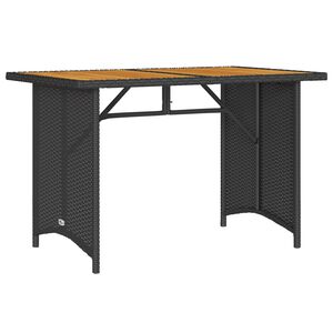 vidaXL Garden Table Black and Natural Wood