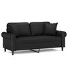 vidaXL 2-seater Sofa Black
