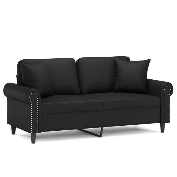 vidaXL 2-seater Sofa Black
