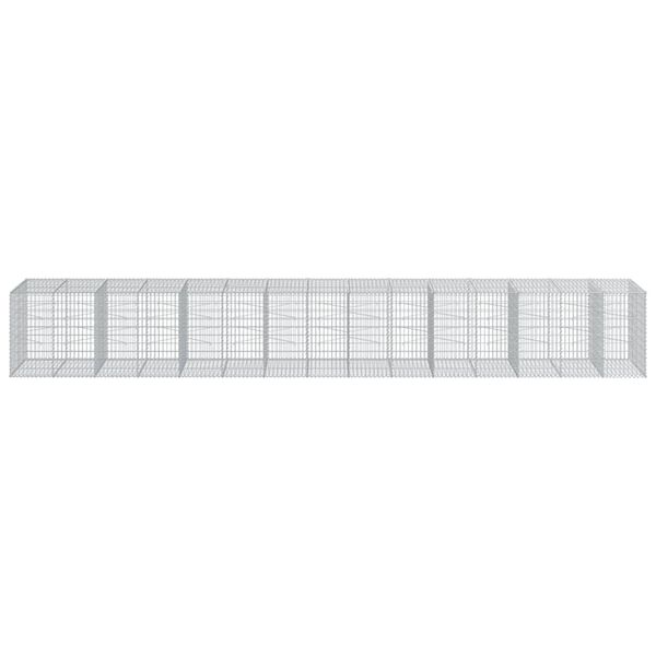 vidaXL Gabion Basket Silver Galvanized Iron Wire Large Durable