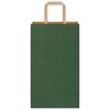 vidaXL Paper Bags 250 pcs with Handles Green 21x11x36 cm