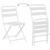 vidaXL Bistro Set Folding 3 pcs White Steel