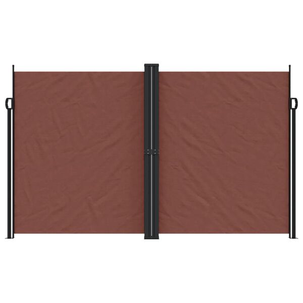 vidaXL Retractable Side Awning Brown