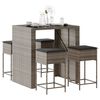 vidaXL Garden Bar Set Grey