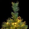 vidaXL Artificial Hinged Christmas Tree Green PVC Medium