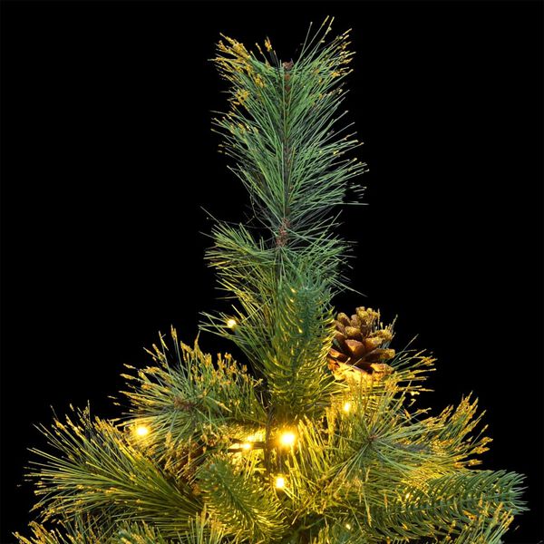 vidaXL Artificial Hinged Christmas Tree Green PVC Medium