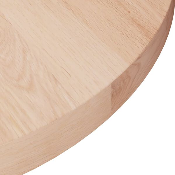 vidaXL Table Top Medium brown Solid oak wood Diameter 19.7 in Durable