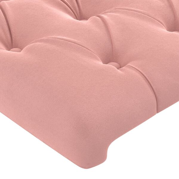 vidaXL Headboard Pink 35.4"x2.8"x30.7"/34.6" Velvet