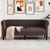 vidaXL Chesterfield Sofa Dark brown