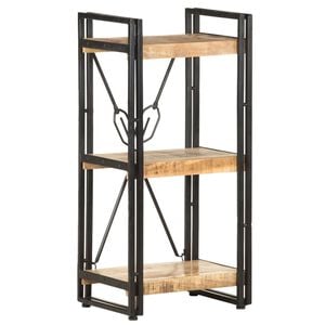 vidaXL Bookcase Natural wood grains, Black