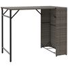 vidaXL Garden Dining Set Grey PE rattan, powder-coated steel Compact
