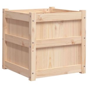 vidaXL Garden Planter Natural Wood Solid Pine Wood 19.7 in