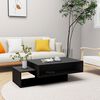 vidaXL Coffee Table Black Engineered Wood Medium Coffee Table