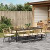 vidaXL Garden Dining Set 9 pcs Brown poly rattan