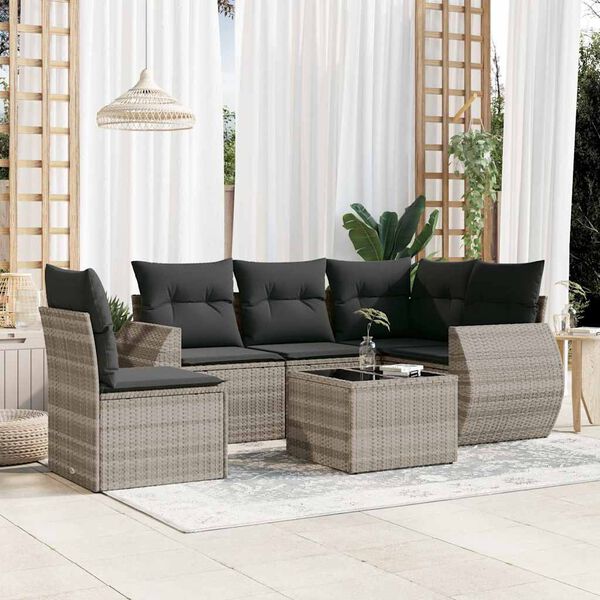 vidaXL Garden Sofa Set Light grey, Anthracite