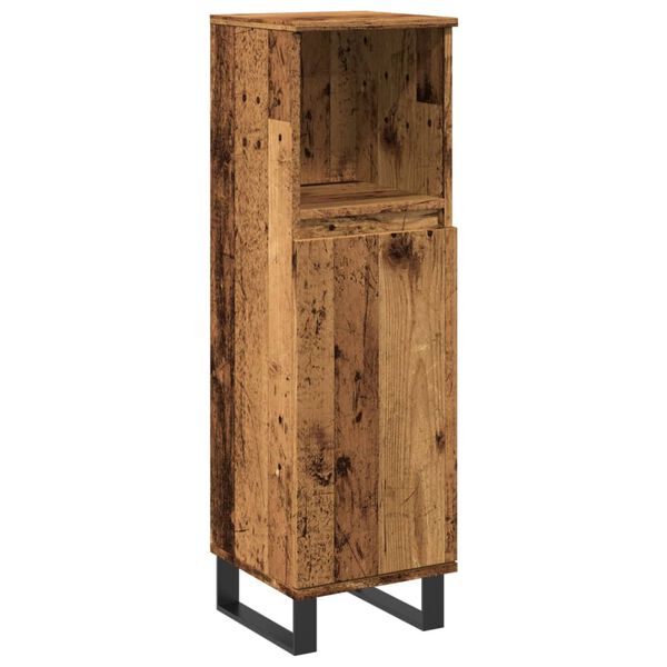 vidaXL Bathroom Cabinet Old wood Engineered wood, iron Tall