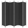 vidaXL 6-Panel Room Divider Black 118.1"x86.6" Fabric