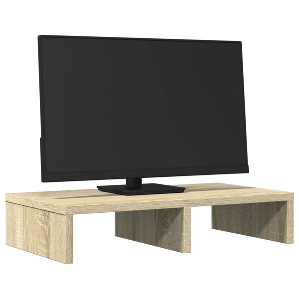 vidaXL Monitor Stand Sonoma Oak 19.7x10.6x3.9" Engineered Wood