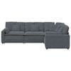 vidaXL Modular Sofa Dark Grey Velvet (100% Polyester), Foam, Metal