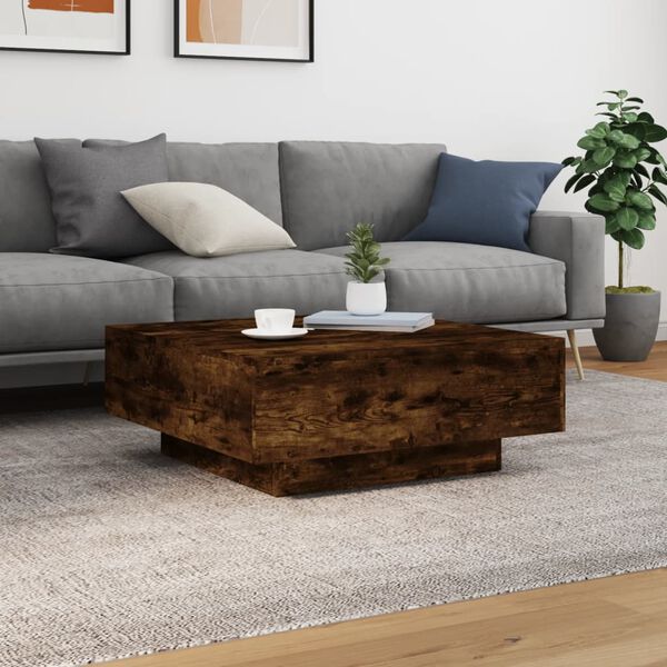 vidaXL Coffee Table Smoked oak Engineered wood Medium Durable