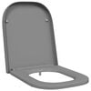 vidaXL Quick Release Toilet suitable for Seat Gray 44.5 x 35 x 3.6 cm