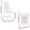 vidaXL Garden Reclining Chair Set of 2 White Polypropylene (PP) Medium
