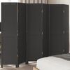 vidaXL Room Divider 6 Panels Black Solid Wood Paulownia