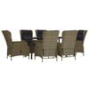 vidaXL Garden Dining Set Brown and Black