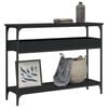 vidaXL Console Table Black Engineered wood 39.4 in x 11.4 in x 29.5 in