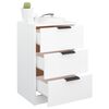 vidaXL Bedside Cabinet Set of 2 White Engineered Wood Bedside Cabinet