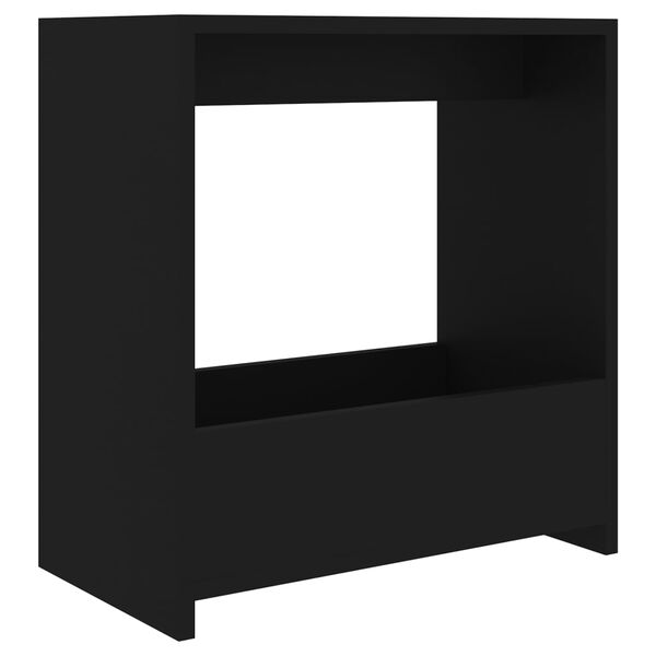 vidaXL Side Table Black Engineered wood 19.7 x 10.2 x 19.7 in Side Table