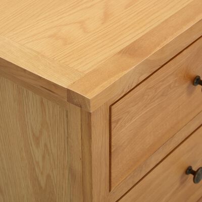 vidaXL Chest of Drawers 31.5"x13.8"x29.5" Solid Oak Wood