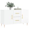 vidaXL Sideboard High gloss white Engineered wood, metal Medium