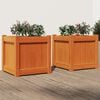 vidaXL Garden Planter Set of 2 Wax Brown Solid Pine Wood Medium