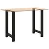 vidaXL Coffee Table Leg Set of 2 Black Powder-coated steel