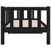 vidaXL Day Bed Black Solid pine wood 90 x 190 in Day Bed Rectangular