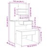 vidaXL Dressing Table Set Old wood Engineered wood, Acrylic Standard