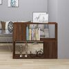 vidaXL Book Cabinet Brown oak Engineered wood 31.5 in x 9.4 in x 24.8 in