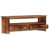 vidaXL TV Cabinet Natural Solid Acacia Wood, Engineered Wood 46.5 in