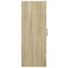 vidaXL Hanging Wall Cabinet Sonoma Oak Engineered Wood, Glass